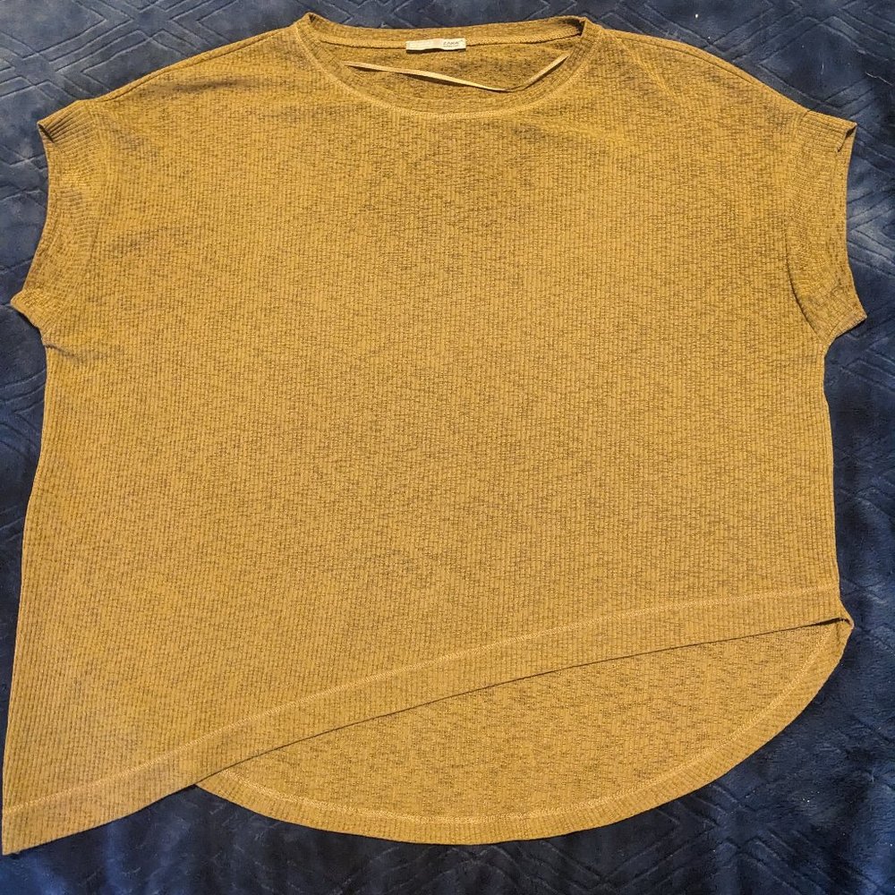 Zara Olive Green Asymmetrical Shirt